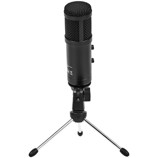 LORGAR Soner 313, Gaming Microphones, Black, USB condenser microphone with Volume Knob & Echo Kob, including 1x Microphone, 1 x 2.5M USB Cable, 1 x Tripod Stand, 1 x User Manual, body size: Φ47.4*158.2*48.1mm, weight: 243.0g