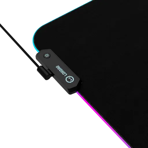 Lorgar Steller 913, Gaming mouse pad, High-speed surface, anti-slip rubber base, RGB backlight, USB connection, Lorgar WP Gameware support, size: 360mm x 300mm x 3mm, weight 0.250kg