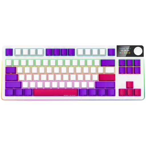 LORGAR KBP70TKLW, Wireless TKL Mechanical Gaming Keyboard Pro, White, EN layout