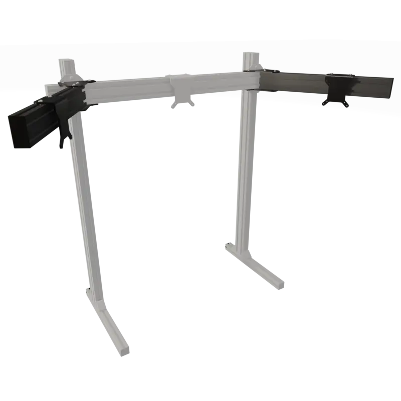 EG EVO Triple Screen Arm Add-On - Anodized in Black EG Evolved Simulator Rigs