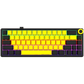 LORGAR KBP70MW, Wireless 65% Mechanical Gaming Keyboard Pro, Black/yellow, EN layout