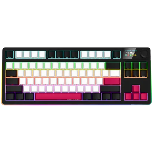 LORGAR KBP70TKLW, Wireless TKL Mechanical Gaming Keyboard Pro, Black/red, EN layout