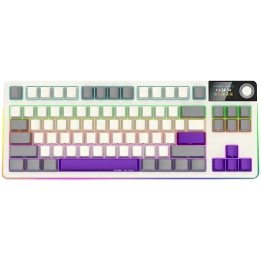 LORGAR KBP70TKLW, Wireless TKL Mechanical Gaming Keyboard Pro, Beige, EN layout