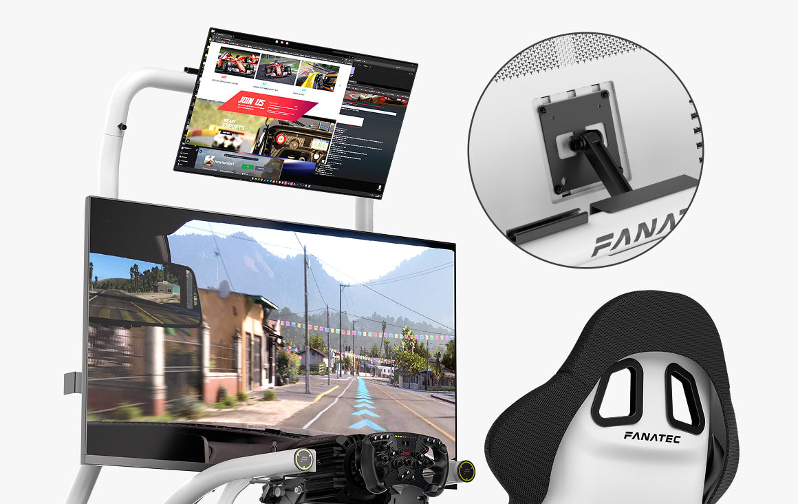 GT Cockpit Monitor Stand (White)
