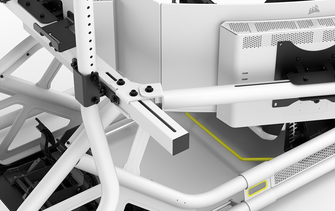 GT Cockpit Triple Monitor Expansion Kit (white)