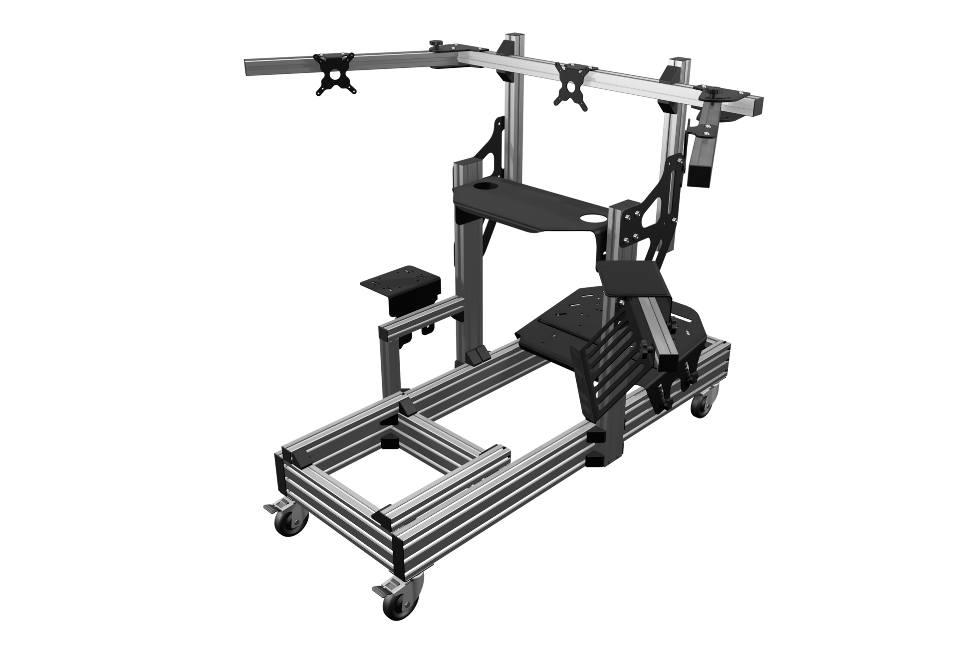 EG-R GTR Triple Monitor Aluminium Rig – EG Evolved Simulator Rigs