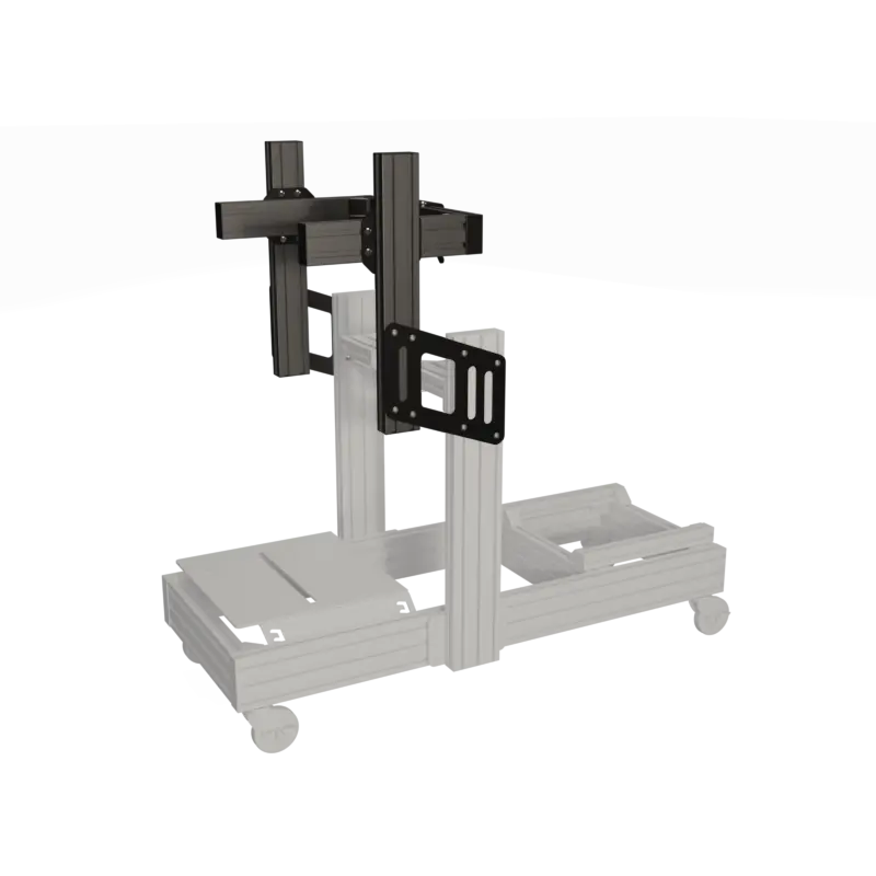 EG EVO Single Screen Add-On - Anodized in Black EG Evolved Simulator Rigs