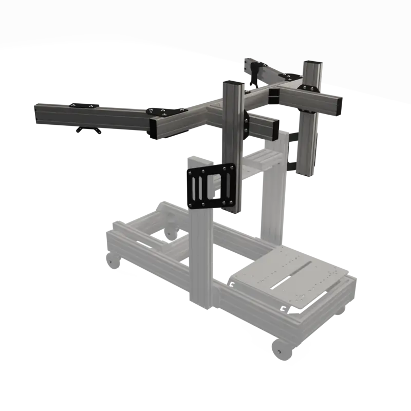 EG EVO Triple Screen Add-On - Standard Aluminium EG Evolved Simulator Rigs
