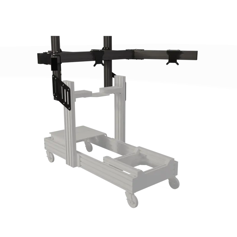 EG EVO Triple Screen Add-On - Anodized in Black EG Evolved Simulator Rigs