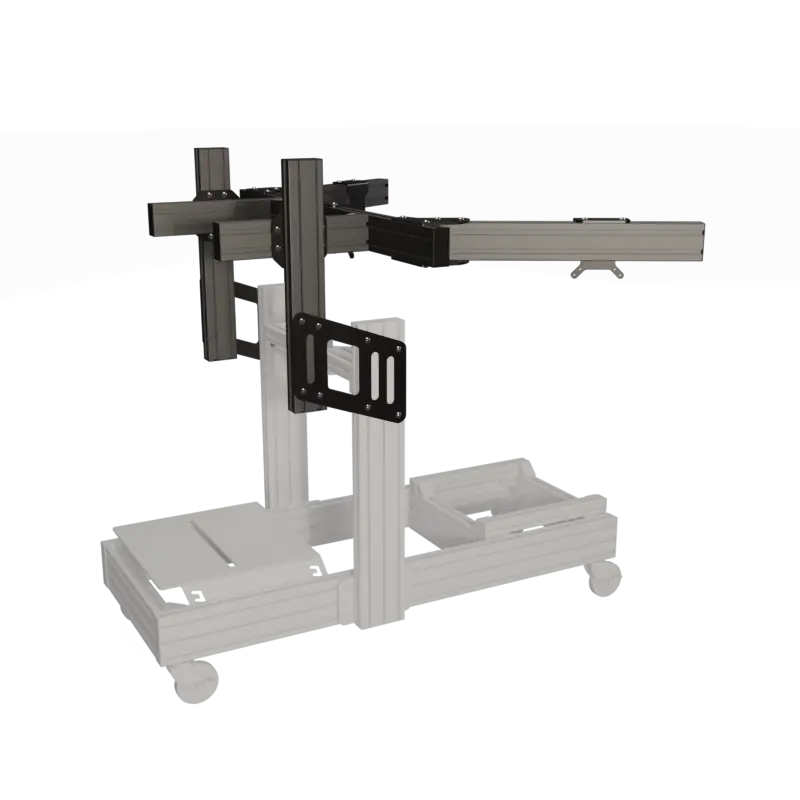 EG EVO Triple Screen Add-On - Anodized in Black EG Evolved Simulator Rigs