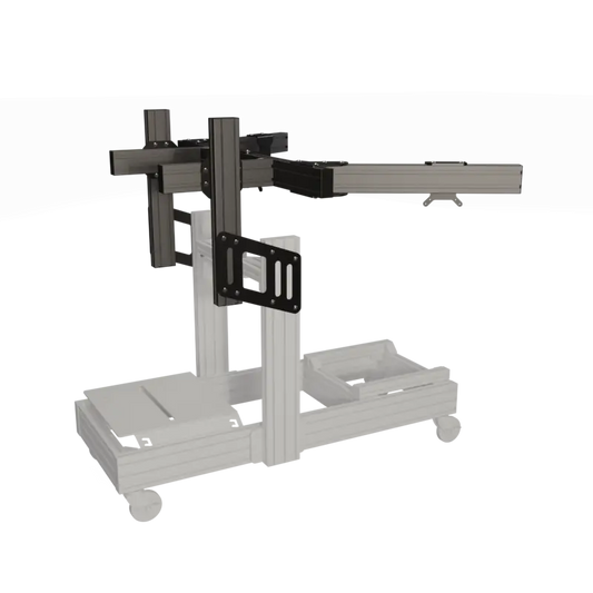 EG EVO Triple Screen Add-On - Anodized in Black EG Evolved Simulator Rigs