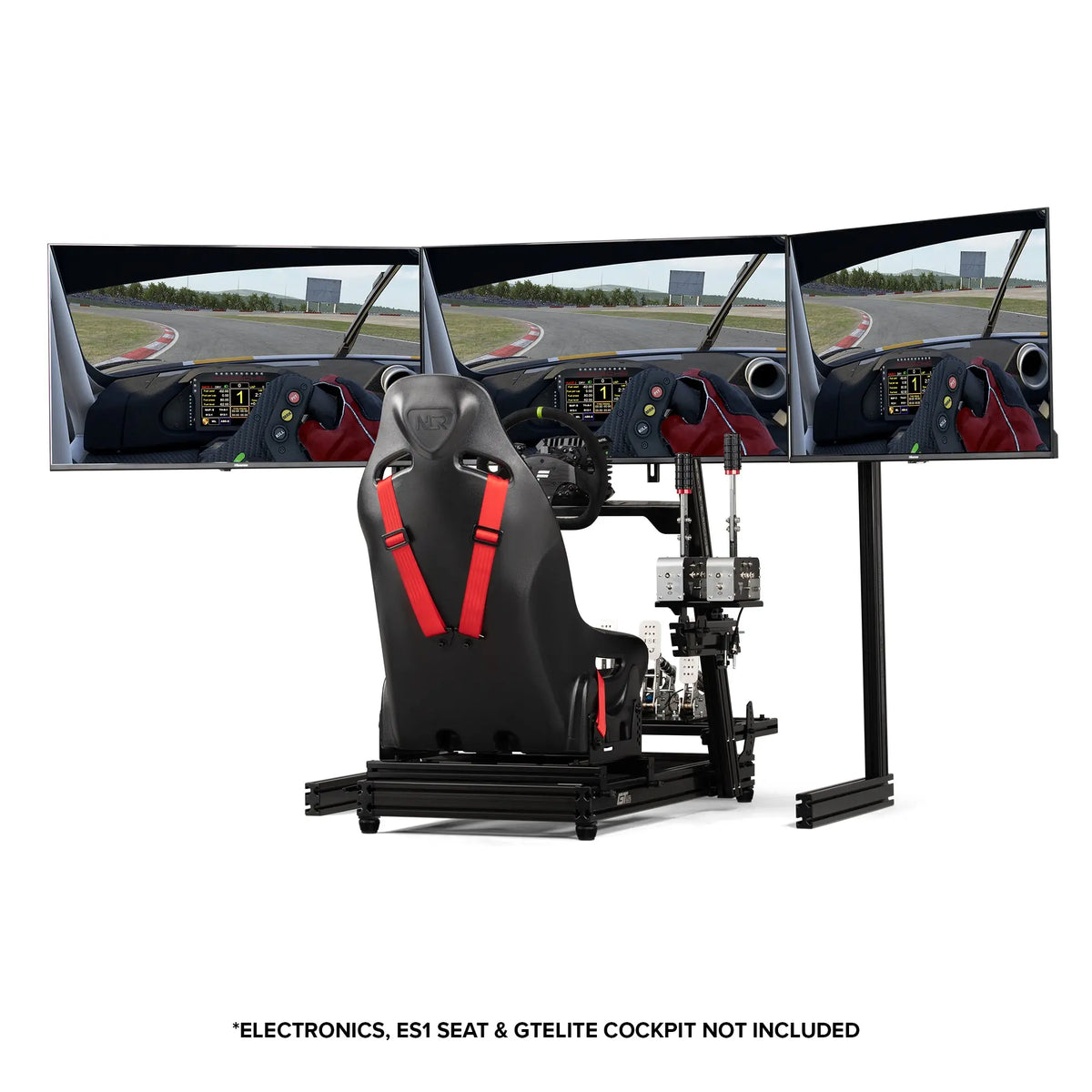 Next Level Racing - Elite Freestanding Triple Monitor Stand - Black Ed ...
