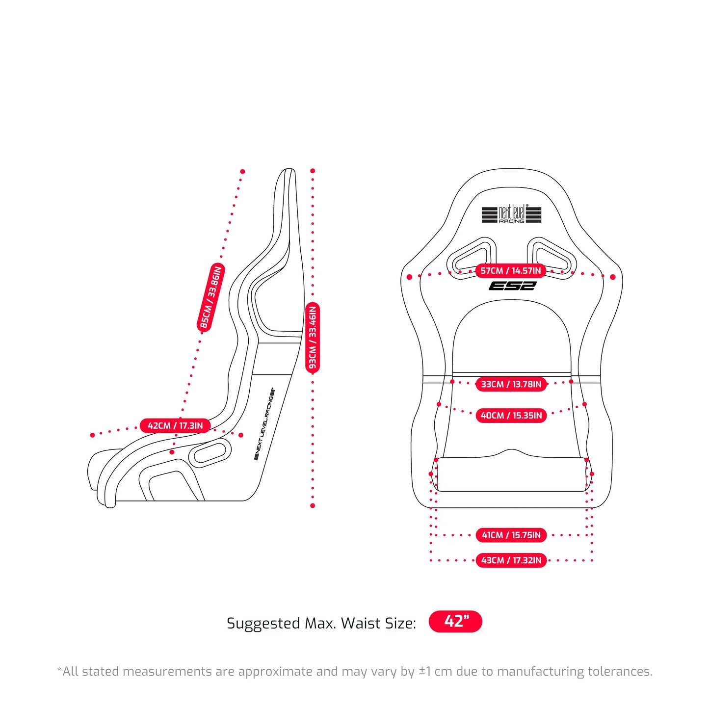 Next Level Racing - ES2 Elite Sim Racing Seat Next Level Racing