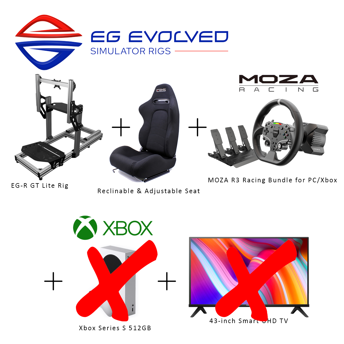 Complete Setup - MOZA R3 Bundle for Xbox – EG Evolved Simulator Rigs